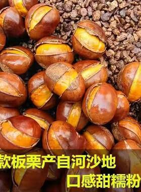 栗子熟了炒熟栗子仁即食带壳板栗仁开口熟栗子坚果零食