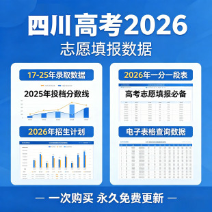 2026年四川高考志愿填报参考数据指南汇总录取分数招生计划院校专业投档分数线位次表格一分一段表全套更新