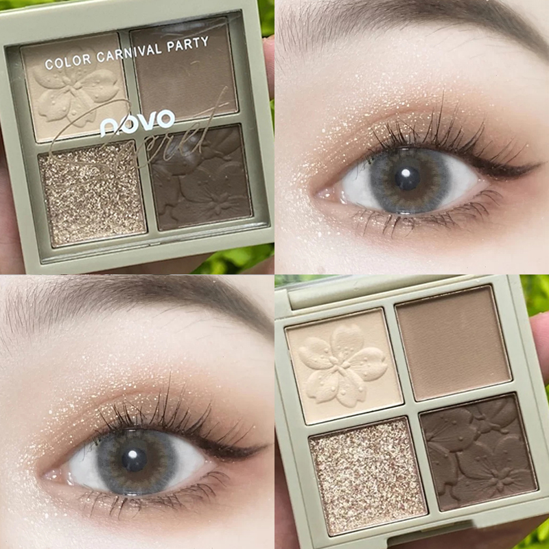 NOVO（彩妆）哑光珠光四色大地色