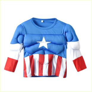 儿童美国队长cosplay万圣节Captain America正义联盟派对六一演出