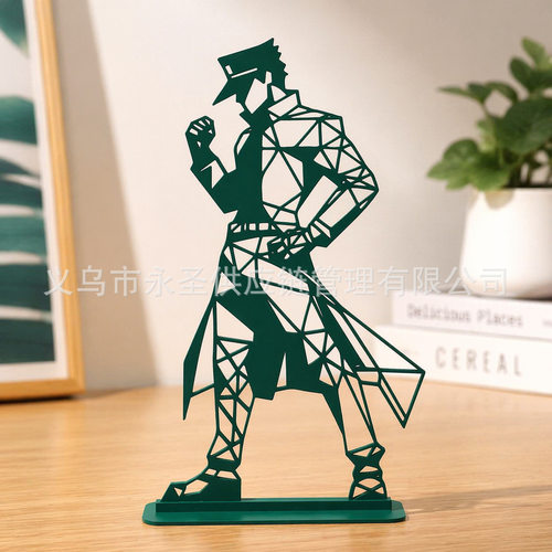 3D Print Silhouette动漫人物火箭鲨鱼骏马镂空剪影桌面摆件26904