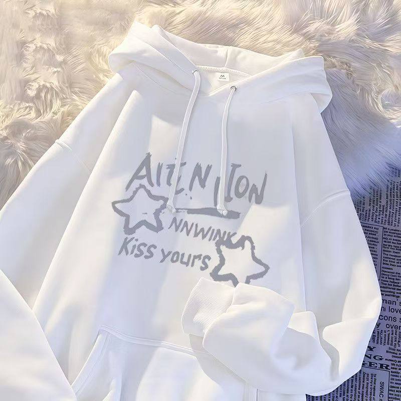 中大童秋冬款加绒星星印花连帽卫衣男女童高街感宽松慵懒风外套,童装/婴儿装/亲子装,卫衣/绒衫,淘宝优惠券,粉丝福利购,淘宝优惠卷