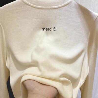 女大童德绒打底衫内搭秋冬半高领