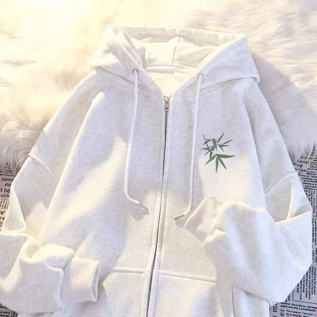 男女童春秋冬竹叶子初中生拉链卫衣新款中大童设计感连帽开衫外套,童装/婴儿装/亲子装,卫衣/绒衫,淘宝优惠券,粉丝福利购,淘宝优惠卷