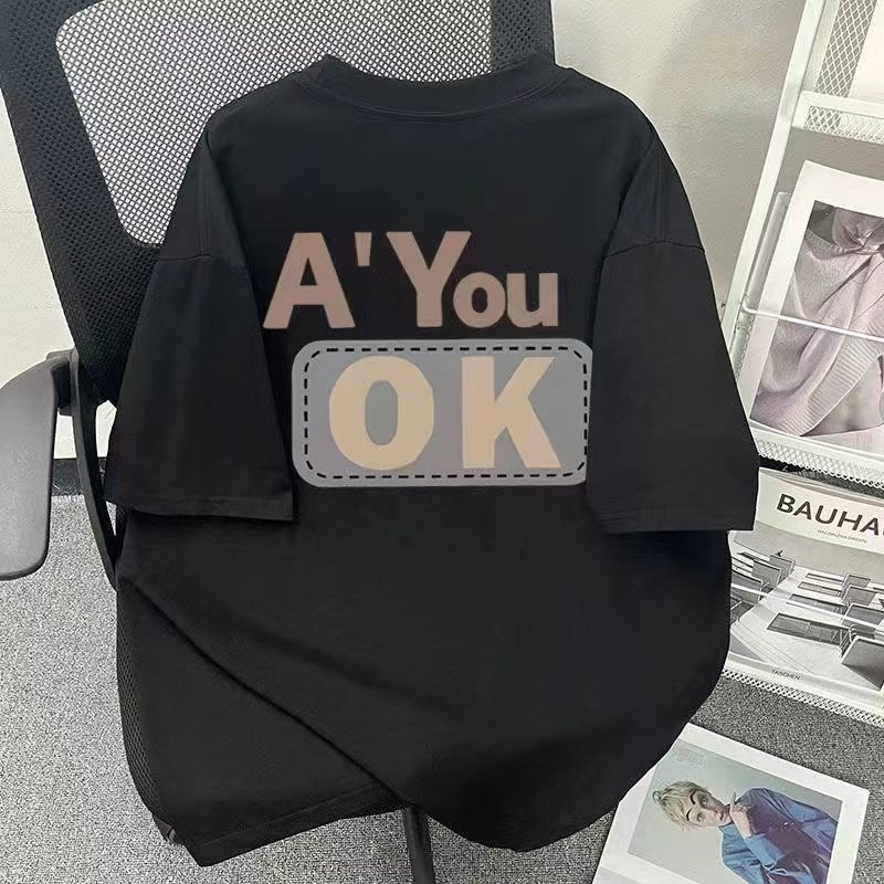 中大童纯棉复古字母短袖2025新款夏季百搭潮牌街头宽松男女童上衣,童装/婴儿装/亲子装,T恤,淘宝优惠券,粉丝福利购,淘宝优惠卷