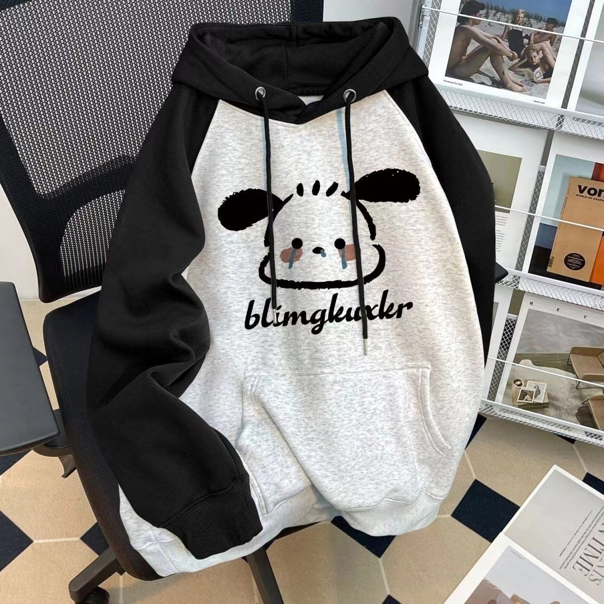 女童秋冬插肩连帽卫衣可爱帕恰狗印花韩版百搭新款中大童学生上衣,童装/婴儿装/亲子装,卫衣/绒衫,淘宝优惠券,粉丝福利购,淘宝优惠卷