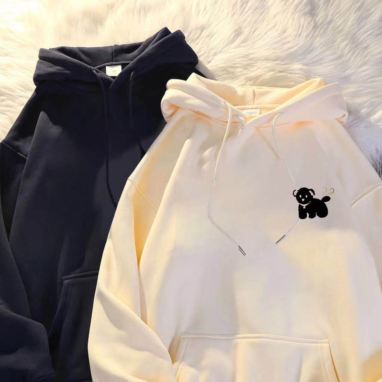 女童小狗印花连帽卫衣新款中大童女孩秋冬季美式加绒宽松休闲外套,童装/婴儿装/亲子装,卫衣/绒衫,淘宝优惠券,粉丝福利购,淘宝优惠卷