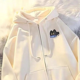 男女童秋季薄款休闲宽松开衫卫衣2025秋冬新款中大儿童拉链外套