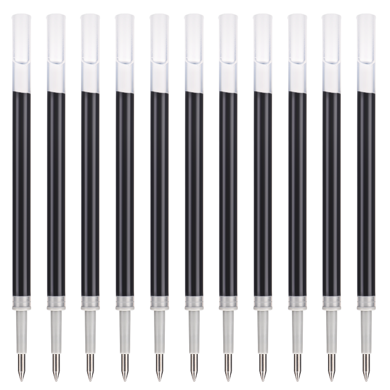 宝克按动笔芯按压式中性笔芯0.5MM 红墨蓝黑色水笔芯PS2410替芯子弹头替换速干弹簧0.7按压笔芯批发按动式兰
