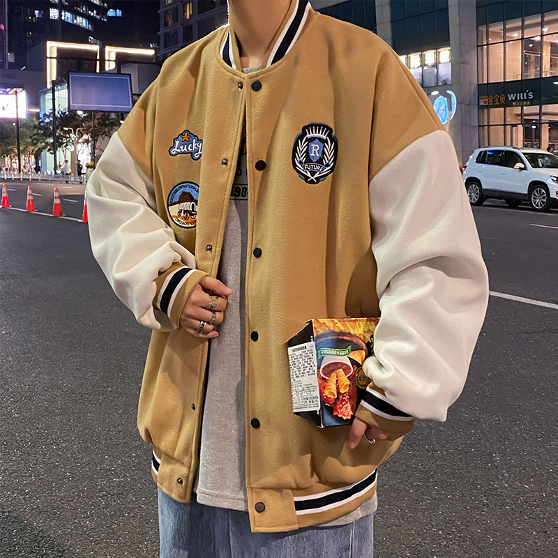 春装港风ins大码男装夹克外套加肥加大码宽松棒球衫6XL胖子衣服,男装夹克,星座909-2（原星座717-2）