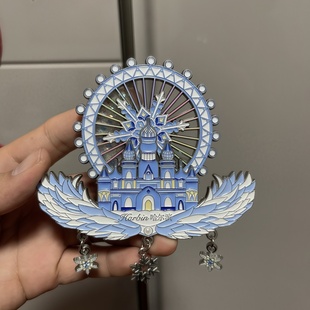 哈尔滨文创冰雪大世界摩天轮流沙可旋转金属高颜值冰箱贴创意装饰