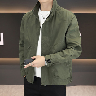 高端男士外套潮牌工装立领夹克2025秋冬新品防风男装宽松短款褂子