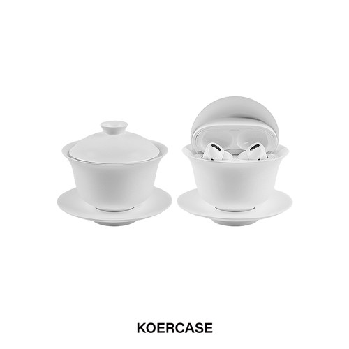 极简中国风茶碗AirPods耳机壳