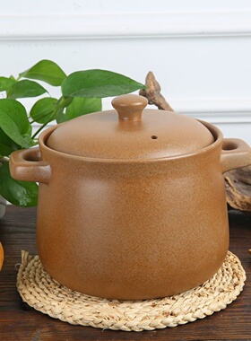 孕妇平定无釉土砂锅炖锅煲汤煤气耐高温家用陶瓷炖鸡熬粥老式汤煲