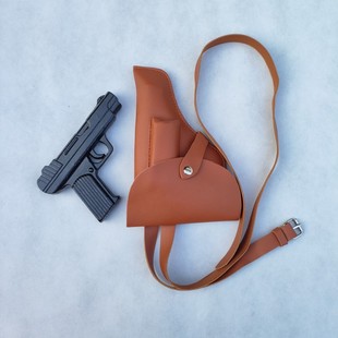 舞台表演出道具沙家浜54手枪套道具腰部通用八路军红军64木质手枪