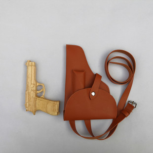 儿童玩具枪木质小兵张嘎幼儿园男孩礼物实木枪童年怀旧经典手枪套