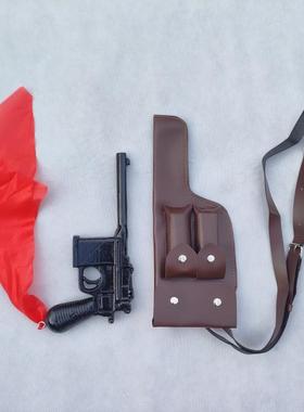 木质影视舞台表演出驳壳枪毛瑟王八盒子枪八路军红军手枪短枪道具