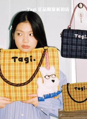 Tagi编织小枕头帆布手提单肩防摔防震电脑包游戏本15.6寸笔记本包