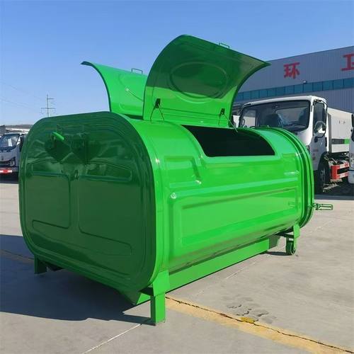 勾臂垃圾箱户外环卫大型3立方5挂车式垃圾车可拆卸碳钢中转垃圾屋