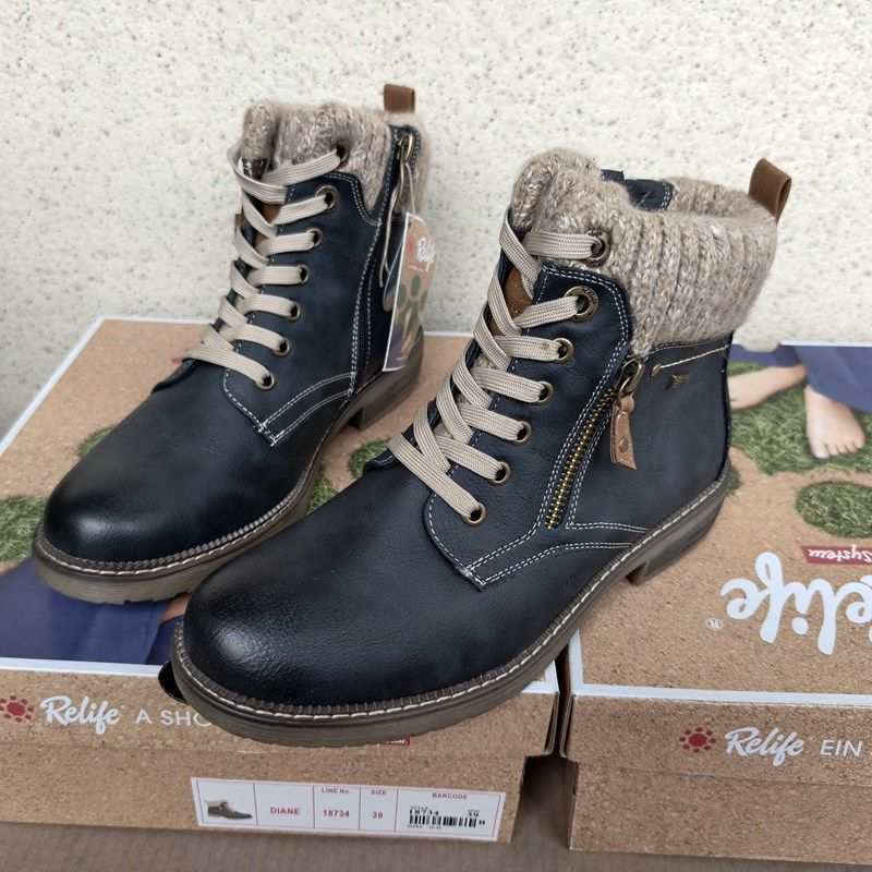 外贸毛线口低跟短靴马丁靴雪地靴