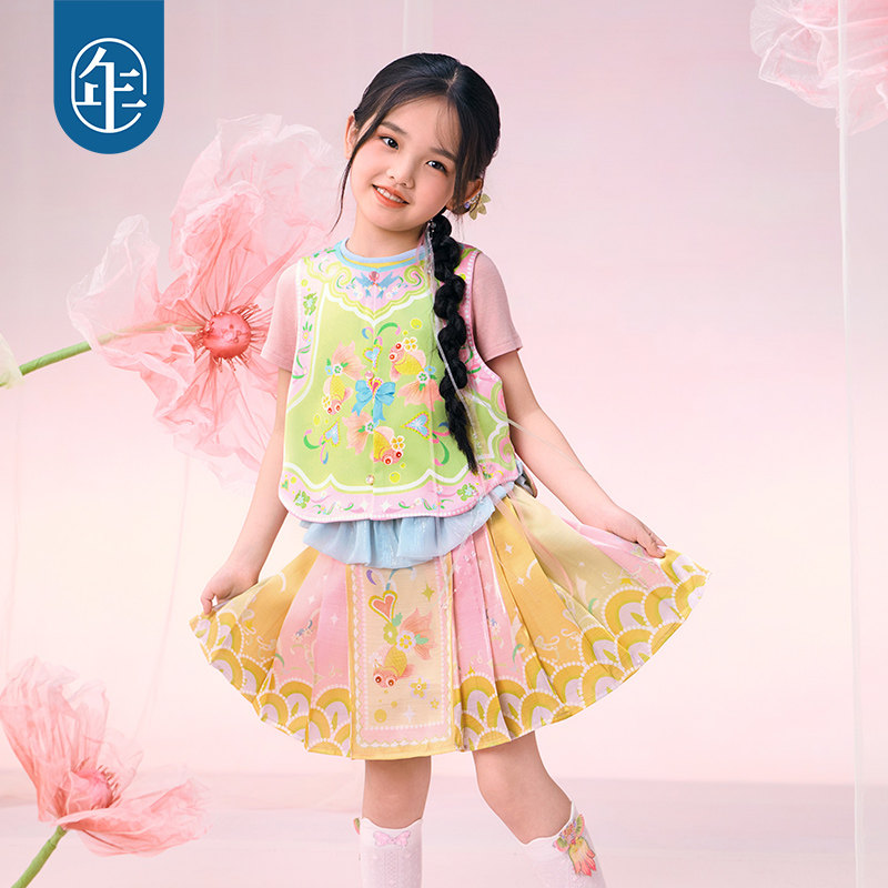 年衣童装女童马甲马面裙套装2025新款儿童国风中式汉服小女孩古风