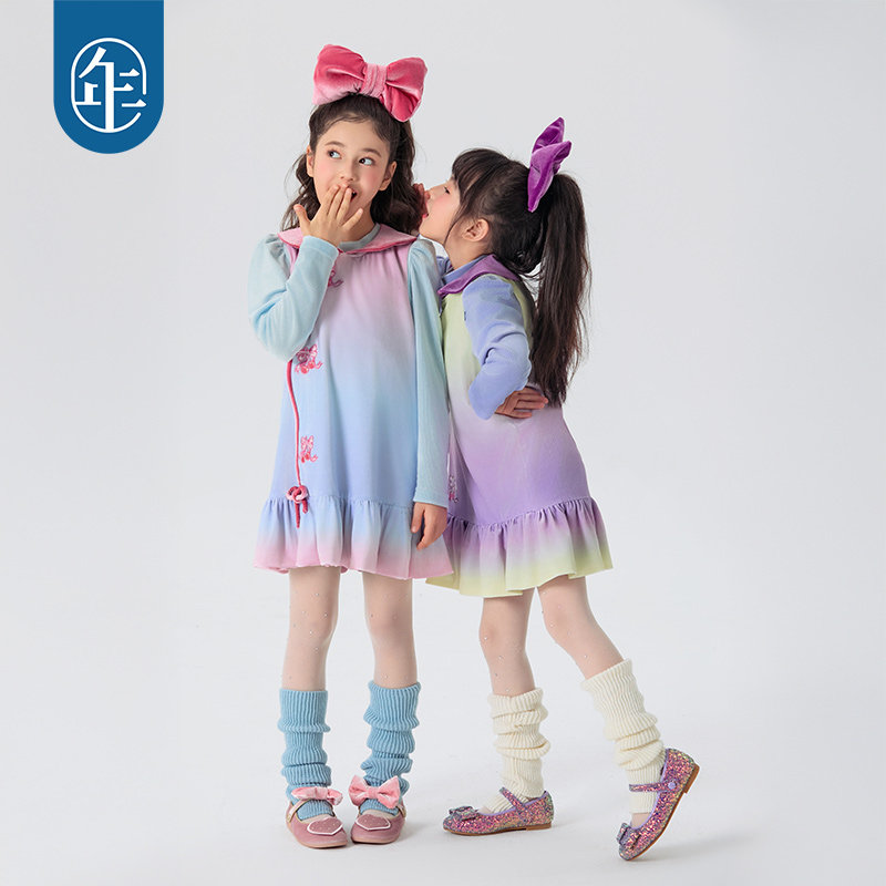 年衣童装女童连衣裙2025年春季新款女宝裙子洋气儿童无袖背心裙