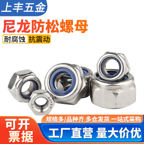 304/316不锈钢尼龙自锁螺母