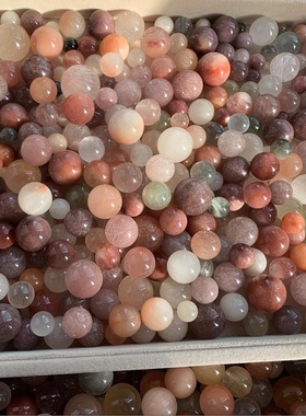 天然兔毛水晶直播选货定制粉蓝