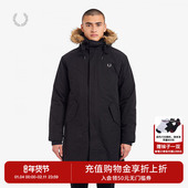 棉服外套冬季 FRED PERRY男士 麦穗两件套毛领连帽保暖棉衣潮J9533