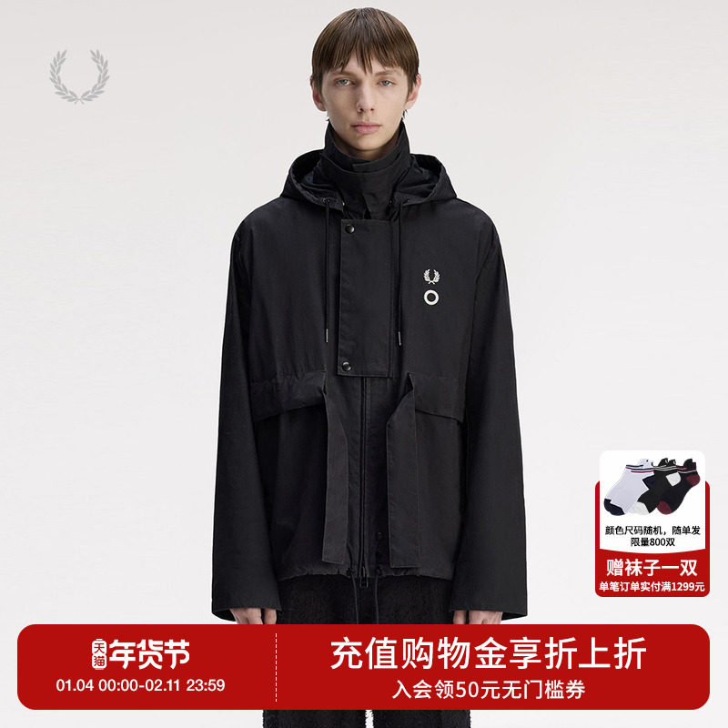 FRED PERRY.Craig Green男士休闲夹克2025冬季新款连帽外套J1133