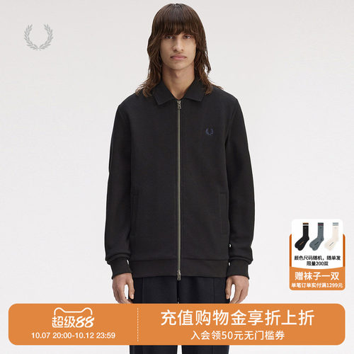 FREDPERRY翻领拉链卫衣简约休闲