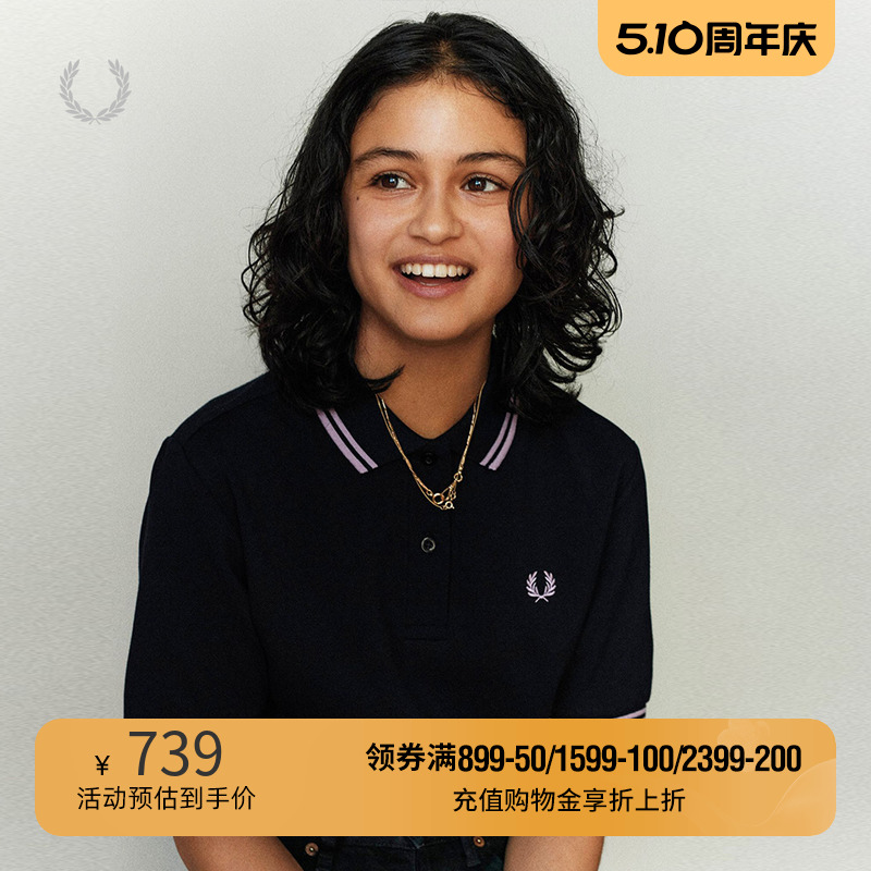 FRED PERRY女士POLO衫2024夏季新款休闲麦穗刺绣纯棉短袖T恤G3600 女装/女士精品 POLO衫 原图主图