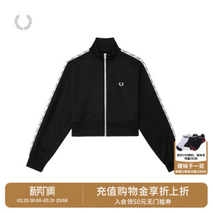 新款 FRED 拉链卫衣2025冬季 短款 复古运动风立领短外搭 PERRY女装