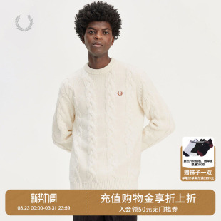 街头运动麦穗刺绣羊毛衫 FRED 冬季 休闲针织衫 K8562 PERRY男装
