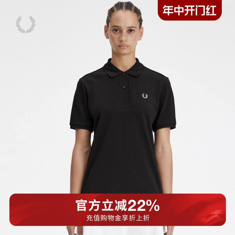 FRED PERRY女士POLO衫2024夏季新款商务休闲麦穗刺绣短袖潮G6000 女装/女士精品 POLO衫 原图主图