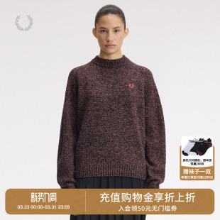 PERRY女装 时尚 圆领针织衫 新款 质感合身杂色薄毛衣 2025冬季 FRED
