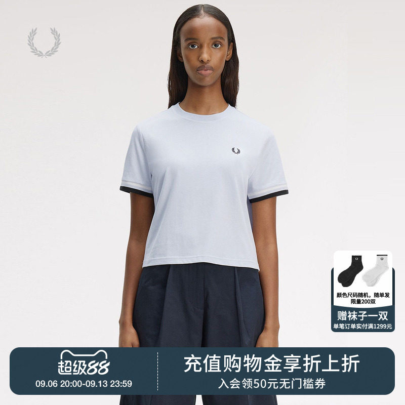 FREDPERRY合身短袖T恤时尚活力图片