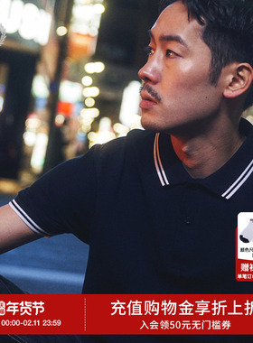 FRED PERRY男士POLO衫2025冬季短袖休闲重磅麦穗刺绣多彩T恤M3600