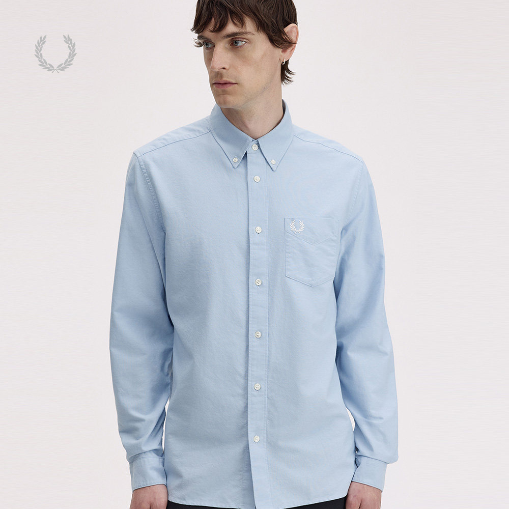 FREDPERRY纯色长袖衬衫图片