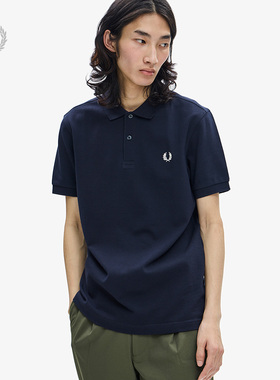 FRED PERRY男士POLO衫2025冬季新款休闲纯色麦穗刺绣短袖T恤M6000