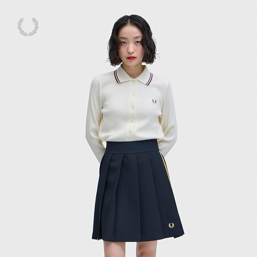 FREDPERRY半身百褶裙青春运动风