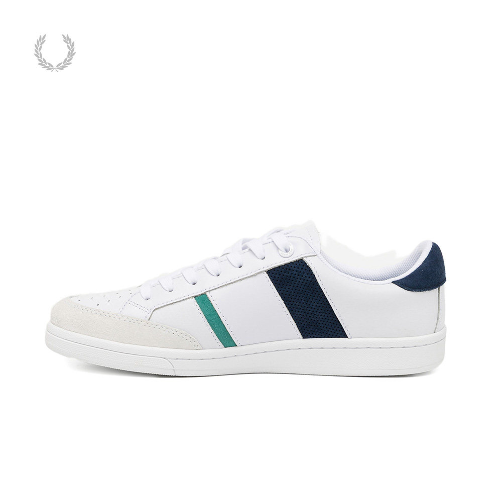 FRED PERRY男款平底系带运动鞋2026春季新款活力英伦风拼接休闲鞋