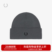 圆顶麦穗刺绣羊毛套头帽潮C8161 休闲帽子冬季 FRED PERRY男士