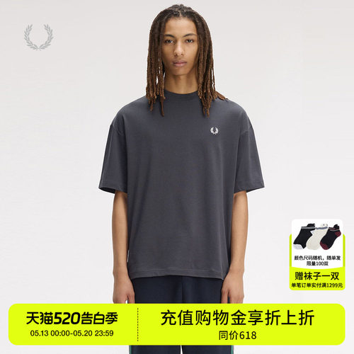 FREDPERRY宽松短袖T恤随性休闲