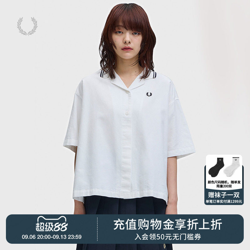 FREDPERRY短袖衬衫复古英伦风图片