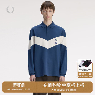 PERRY 拼色polo衫 Craig 长袖 复古休闲上衣 Green合作系列男装 FRED