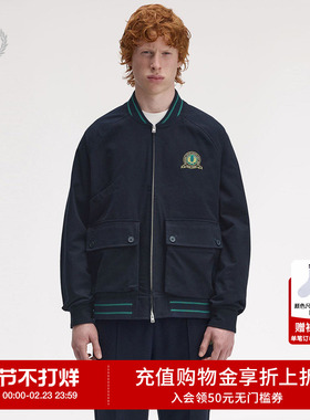 FRED PERRY男装拉链夹克2025秋季新款复古活力棒球外套J1313XMP