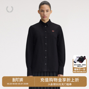 衬衫 纯色长袖 2025冬季 新款 大方合身翻领上衣 FRED 时尚 PERRY女装