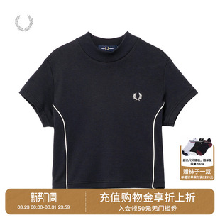 新款 FRED T恤2026夏季 小圆领短袖 活力运动风合身短上衣 PERRY女装