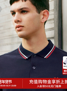 FRED PERRY男士POLO衫2025冬季商务短袖重磅麦穗刺绣多彩T恤M3600